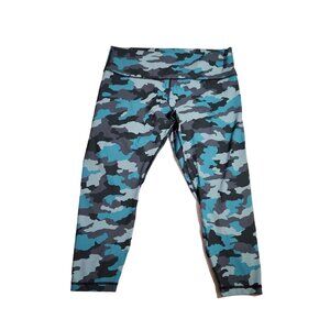 Lululemon Wunder Under High Rise Tight Heritage 365 Camo Tidewater Teal Women 18